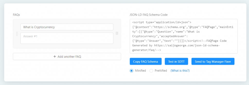 FAQPage JSON-LD Şema Oluşturucu